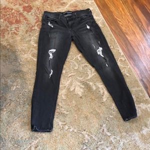 Express black skinny jeans